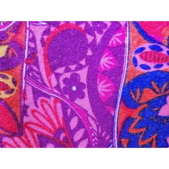 Soft Surroundings Maxi Dress Short Sleeve Pink Red Boho V-Neck Size Large Petite - Picture 7 of 14